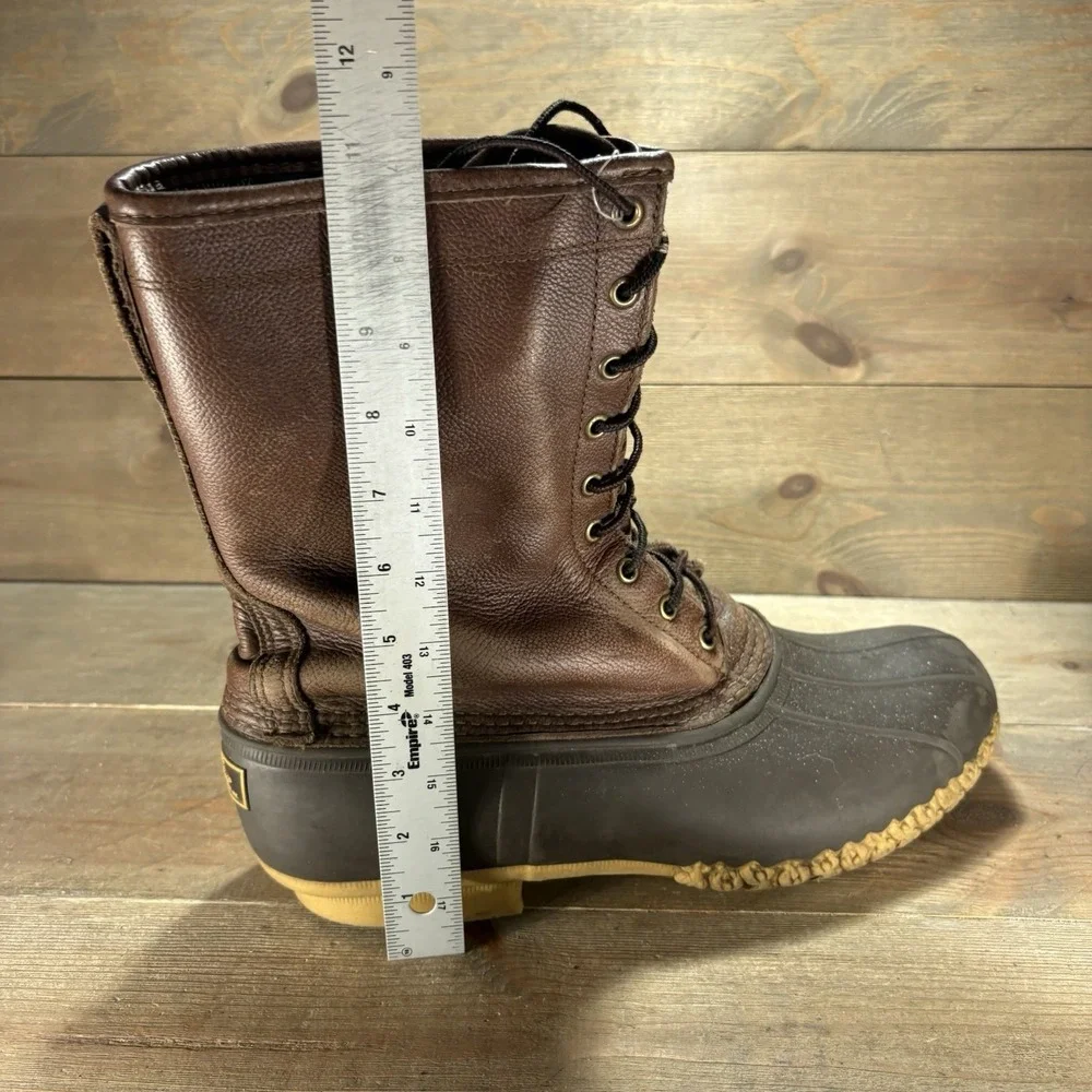ll bean duck boots mens size 12 wide shoes brown waterproof waterproof boots